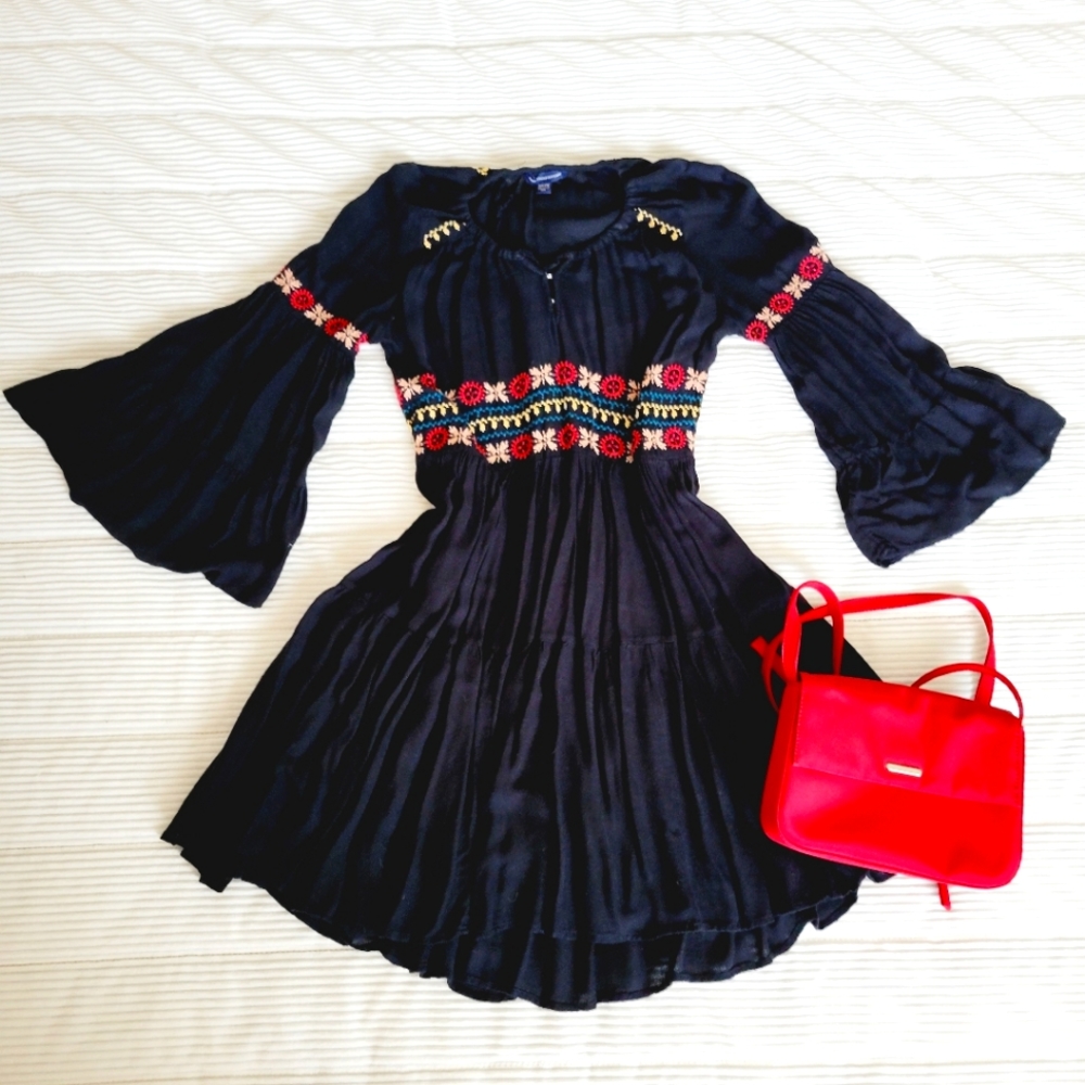 Bohemian black dress